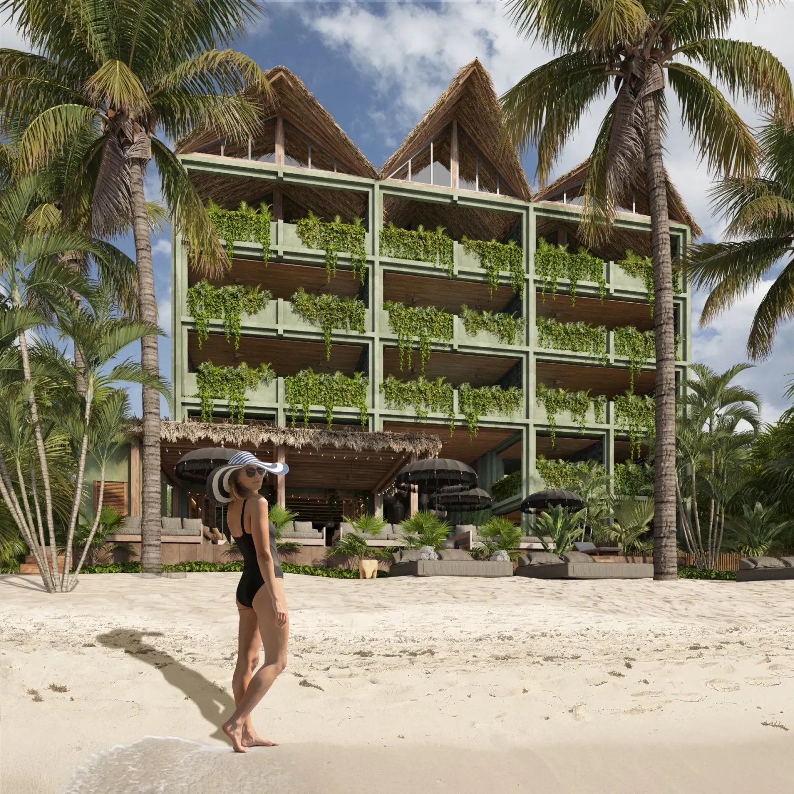 Spa sauna alberca ACALAI Bahía Tankah