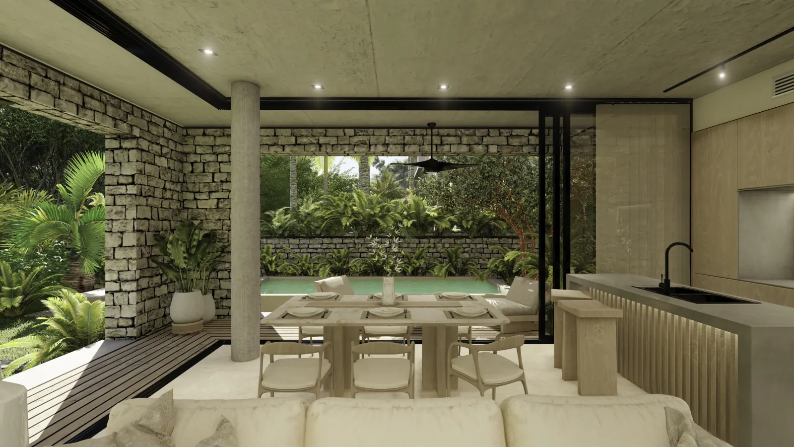 Bakabá Playacar — jardín tropical selva 1, Playacar