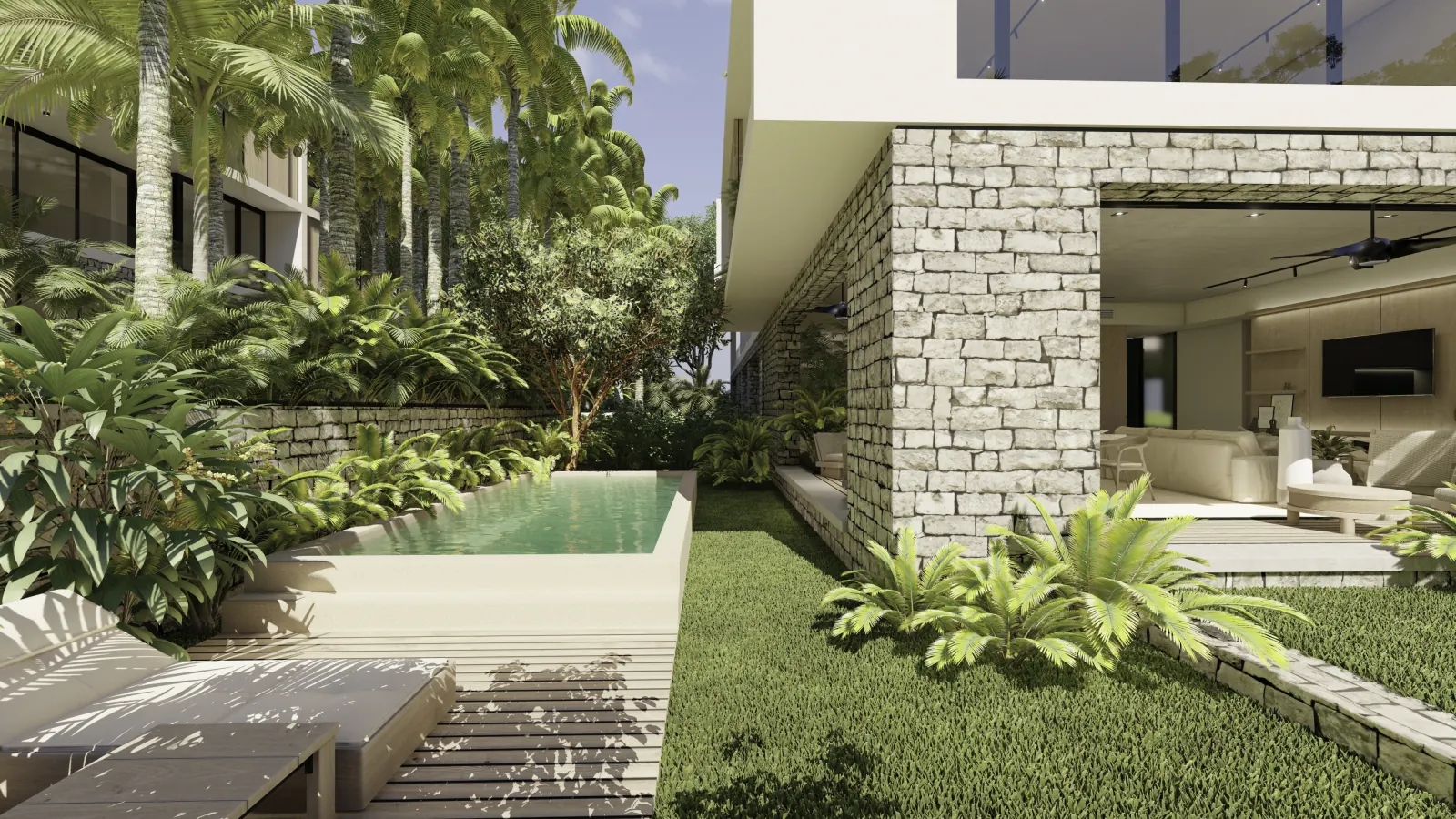 Bakabá Playacar — jardín tropical selva 3, Playacar