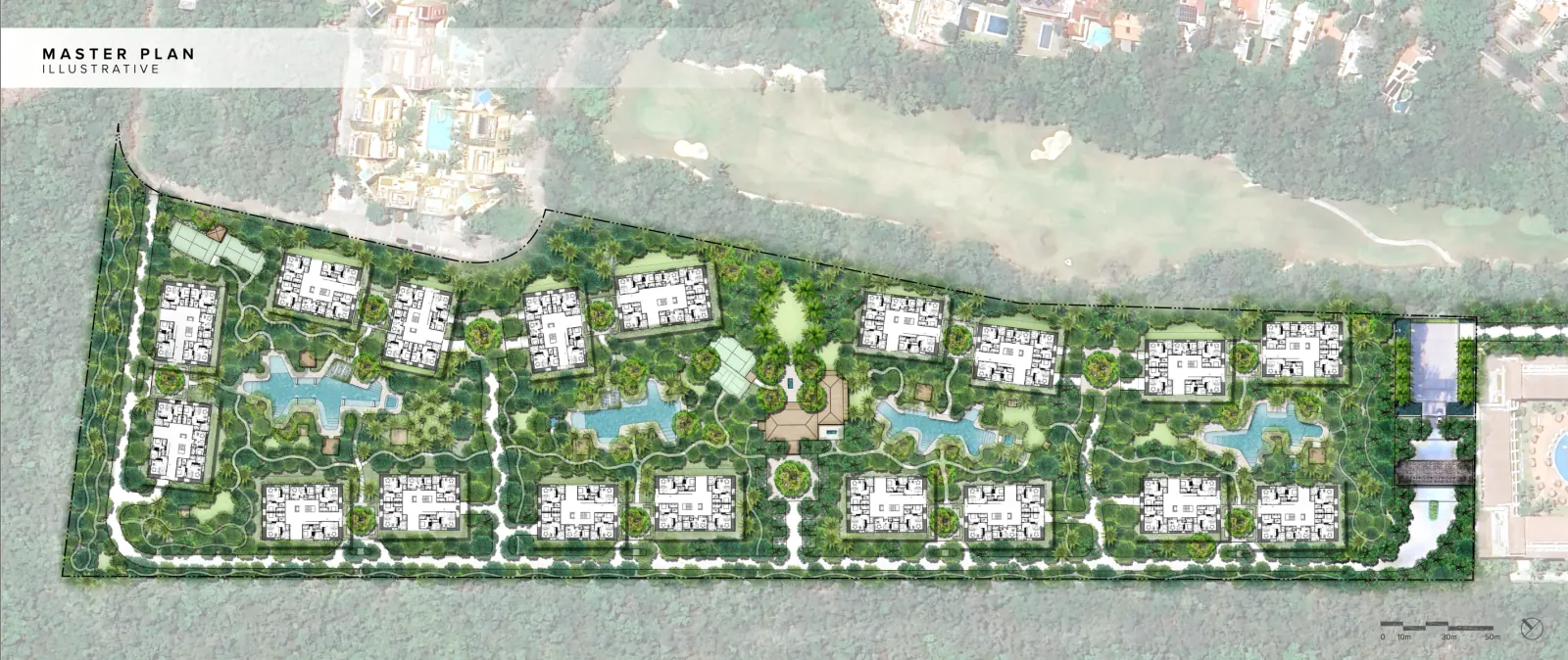 Bakabá Playacar — plano maestro conjunto, Playacar