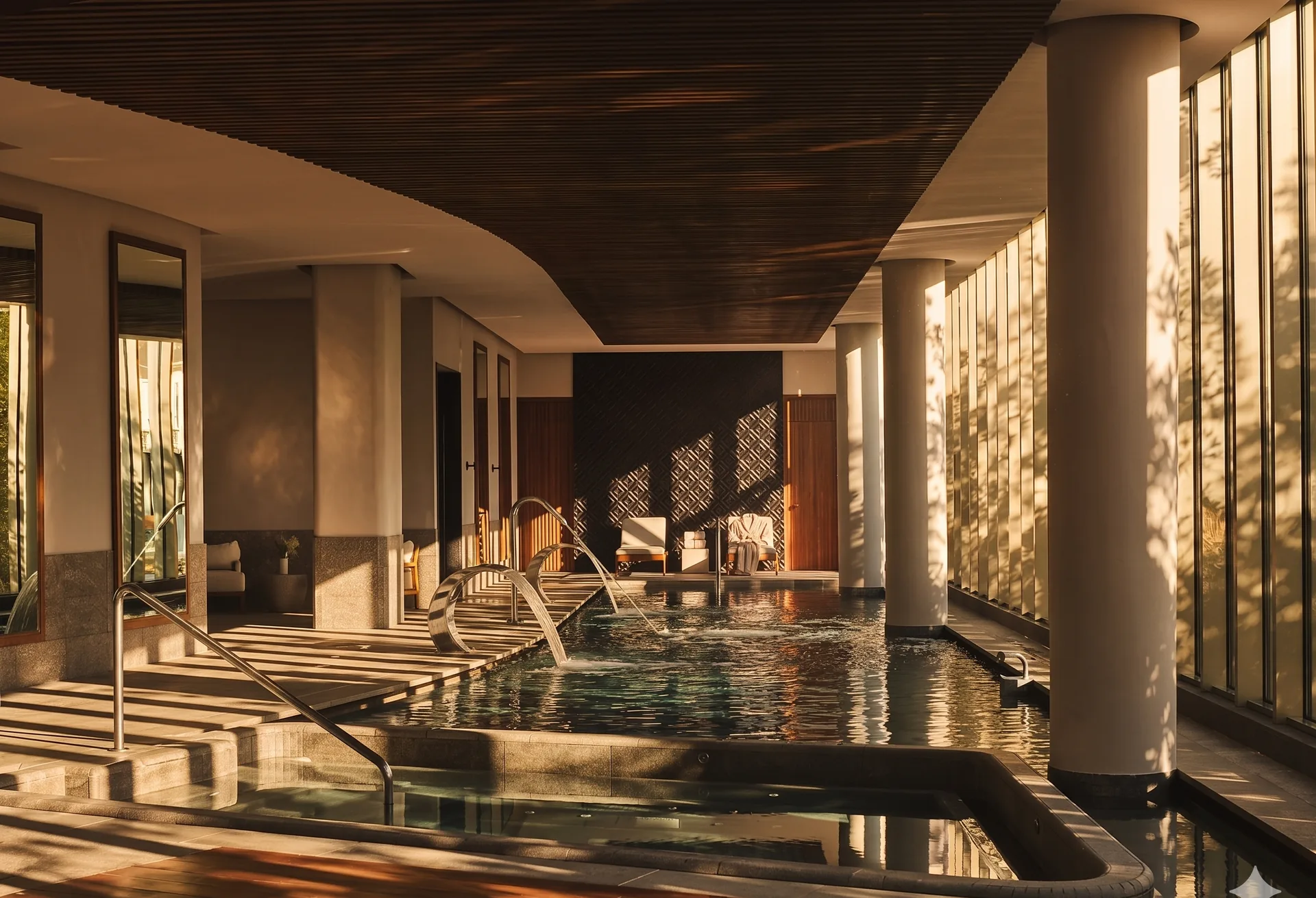 Premium interior of SHA Wellness Clinic Costa Mujeres with infinity pool and Mediterranean architecture