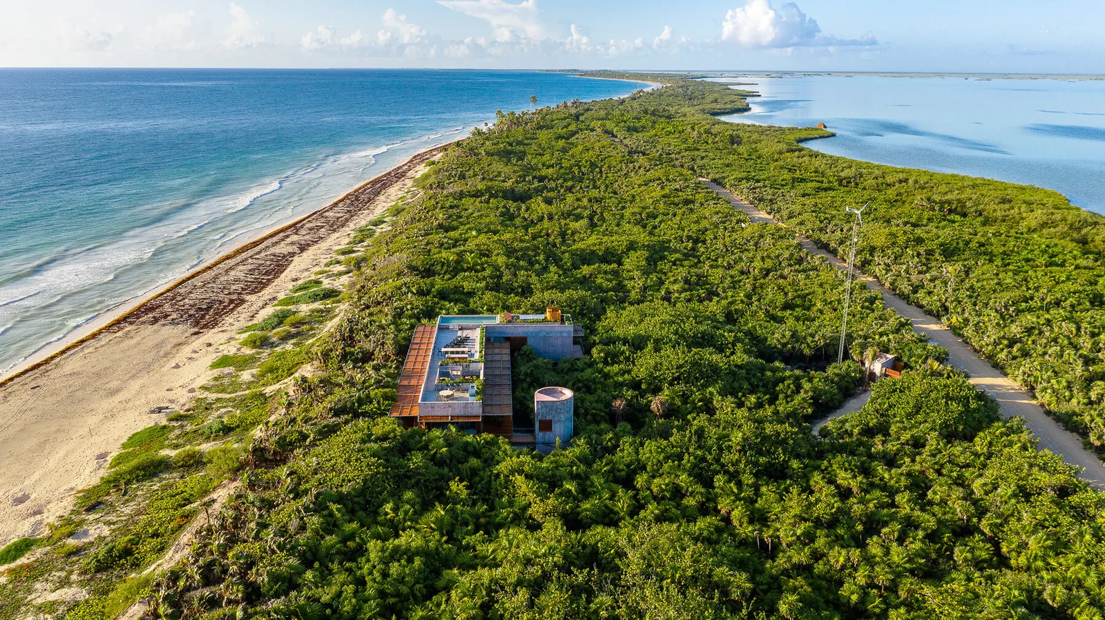Casa Bautista — jardín duna playa, Sian Ka'an