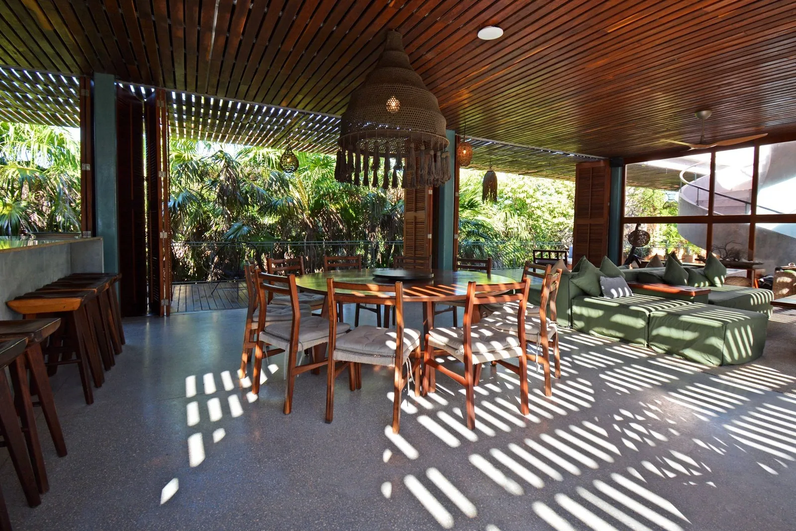 Casa Bautista — terraza cubierta, Sian Ka'an