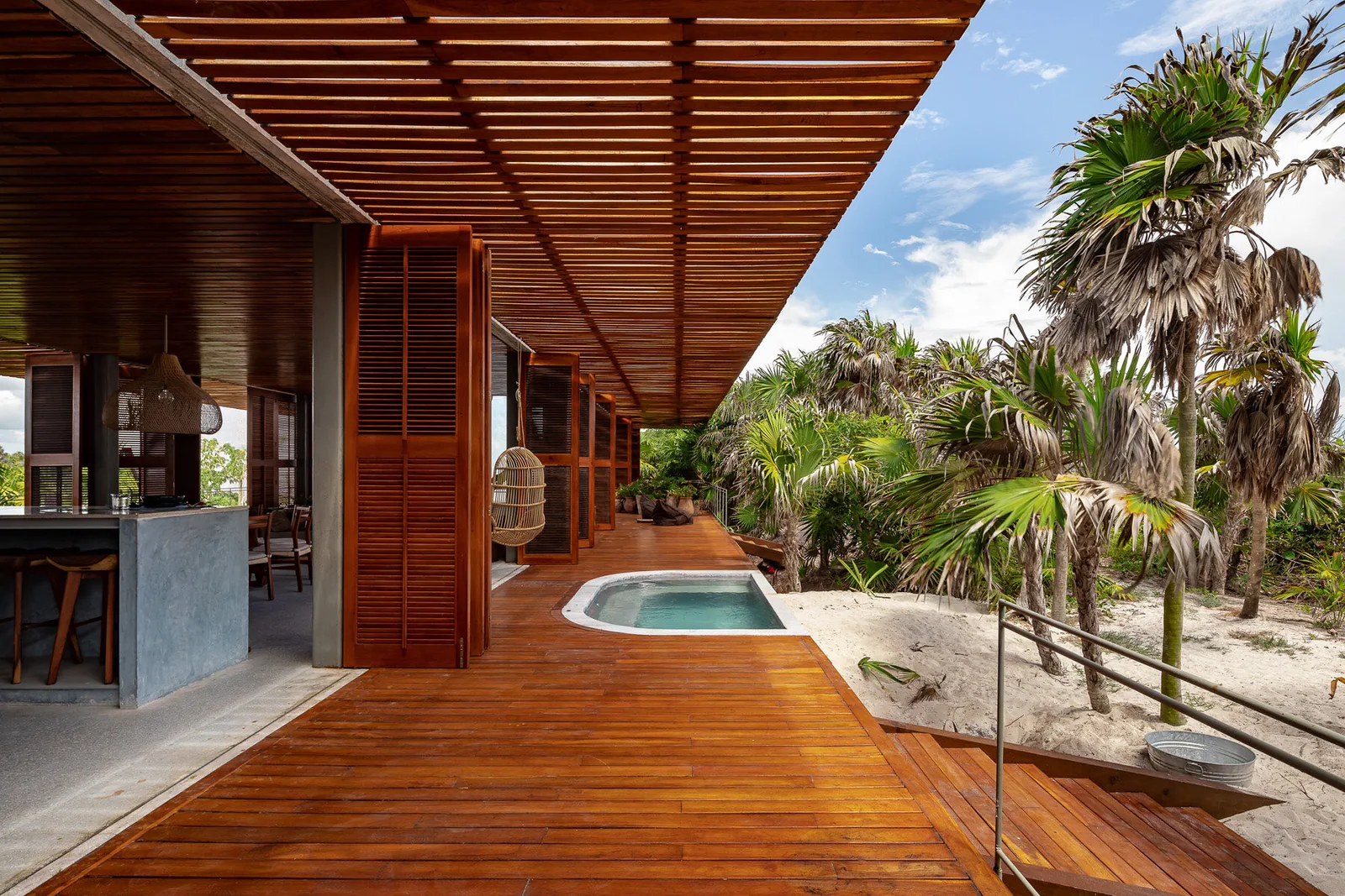 Casa Bautista — terraza exterior, Sian Ka'an