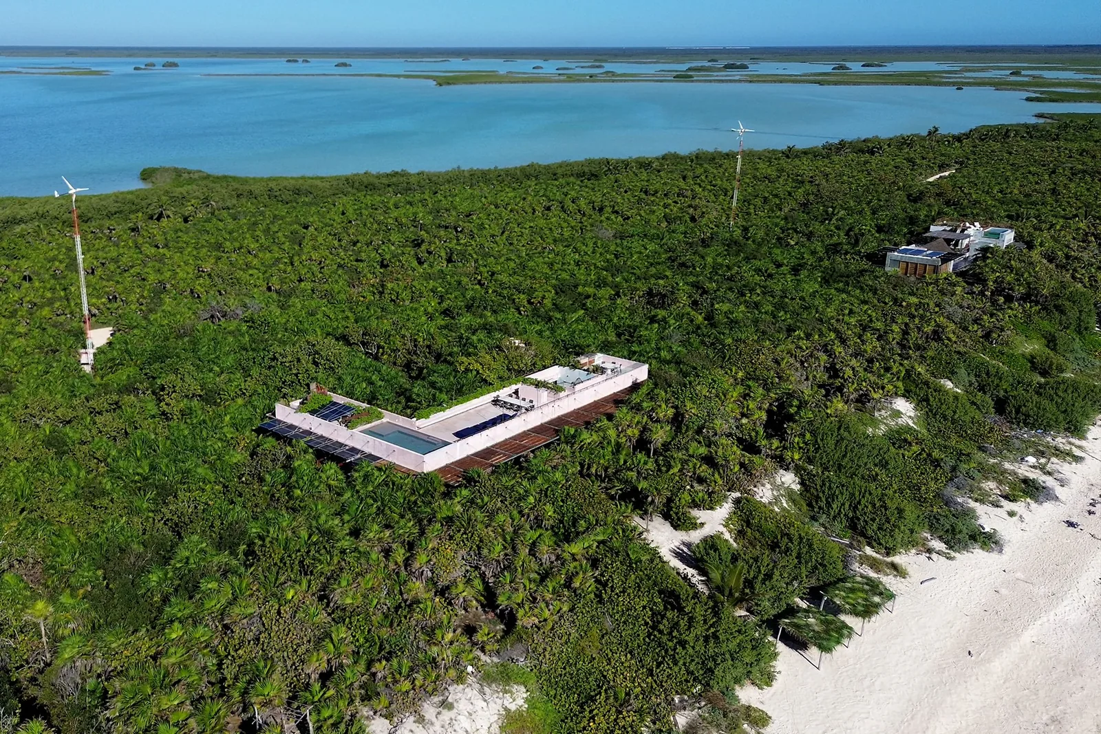 Casa Bautista — vista aérea selva Caribe, Sian Ka'an