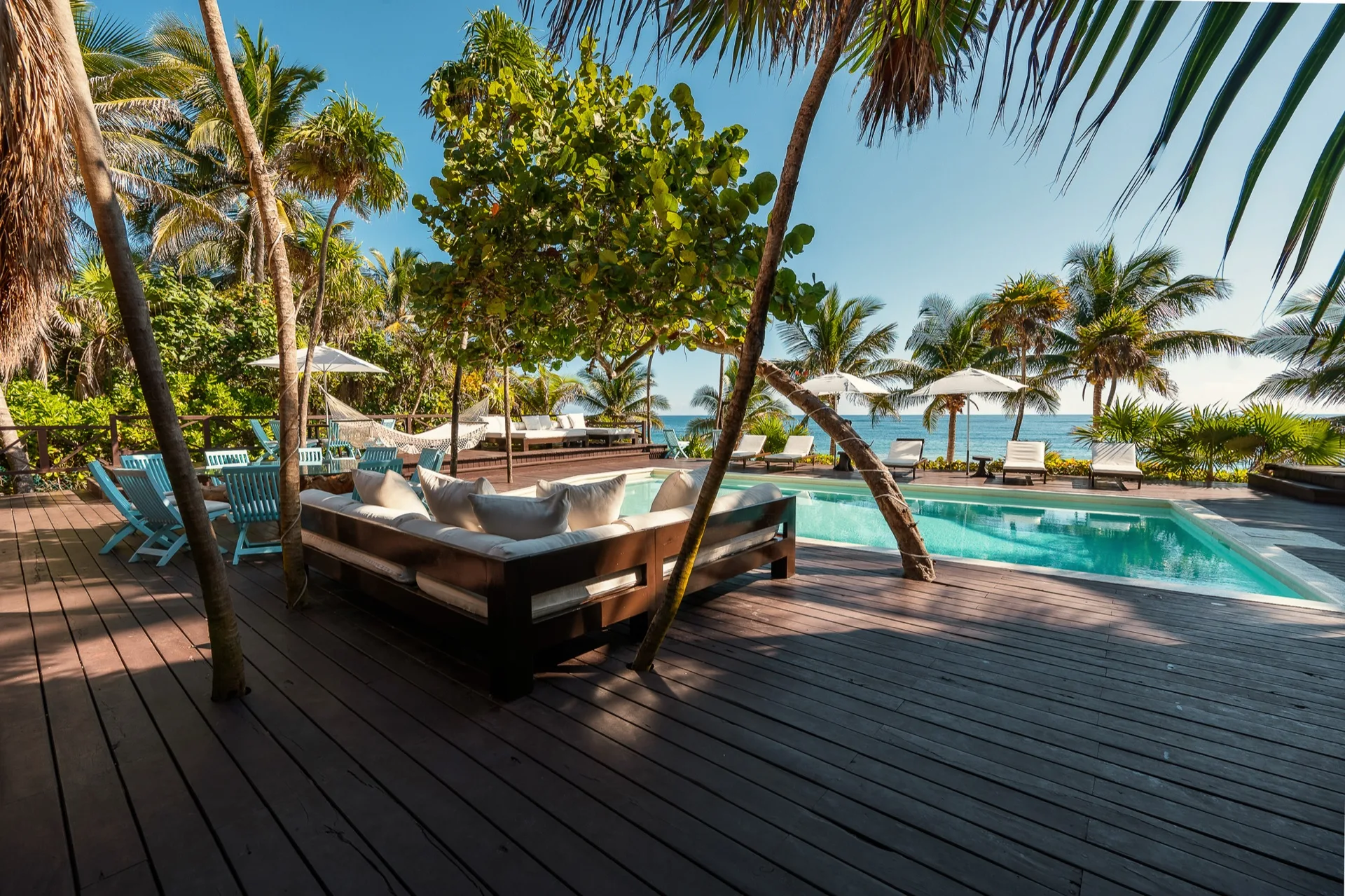 Alberca y amenidades de Casa Chic, villa de lujo en Tulum