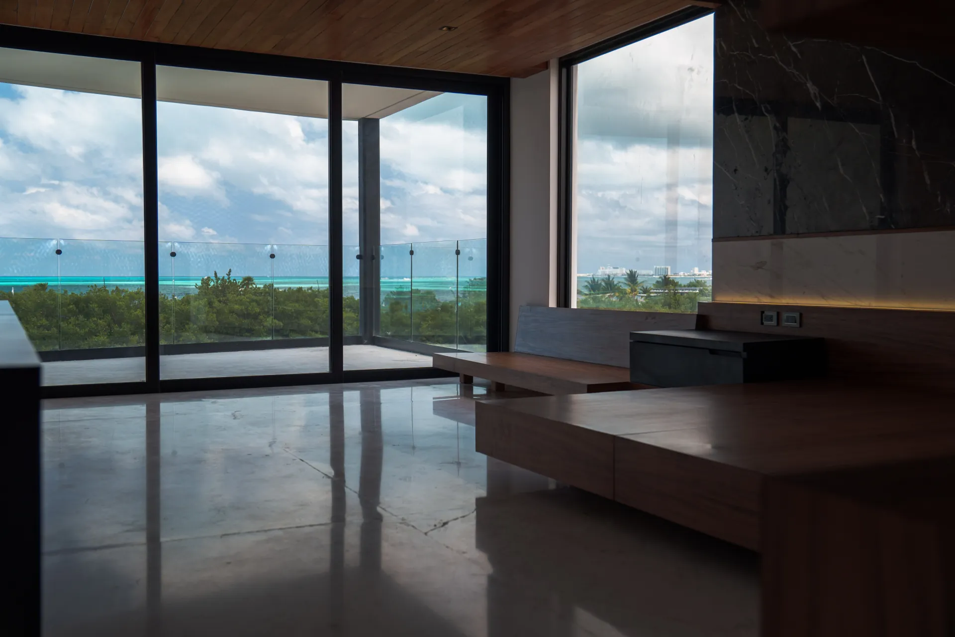 Casa Lagunas 2 — recámara principal vista mar Caribe puerto cancun, Puerto Cancun