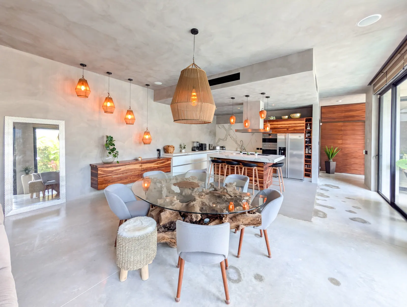 Comedor cocina lujo playacar - Casa Luum