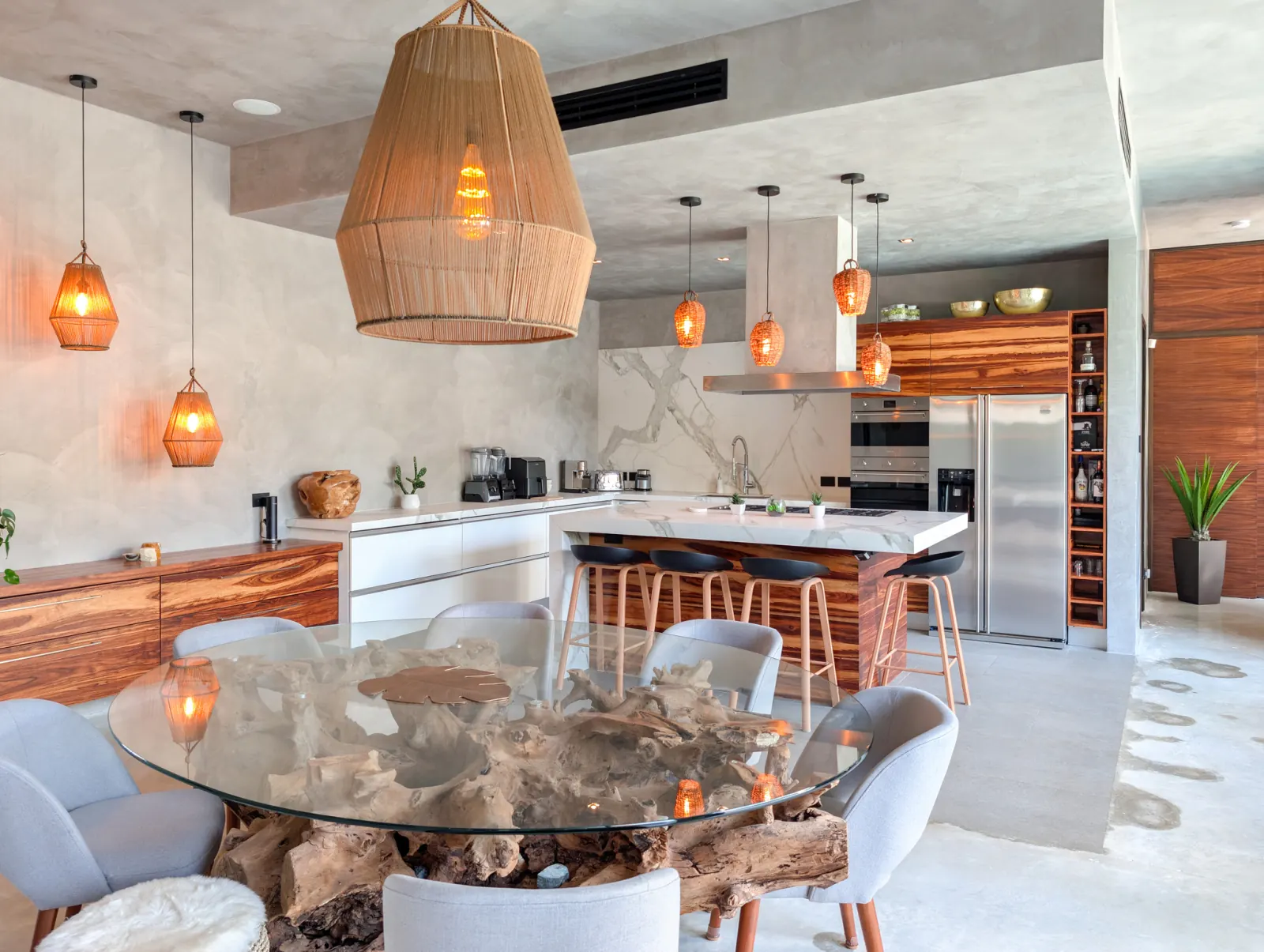 Comedor cocina lujosa playacar - Casa Luum