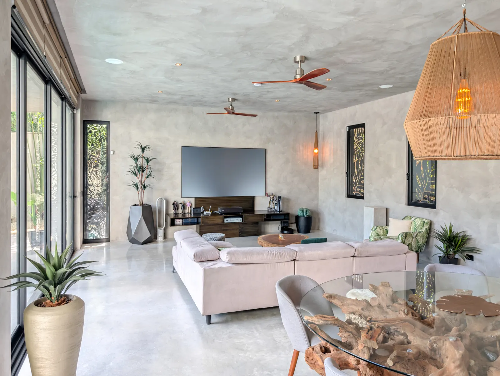 Sala com casa luum playacar - Casa Luum