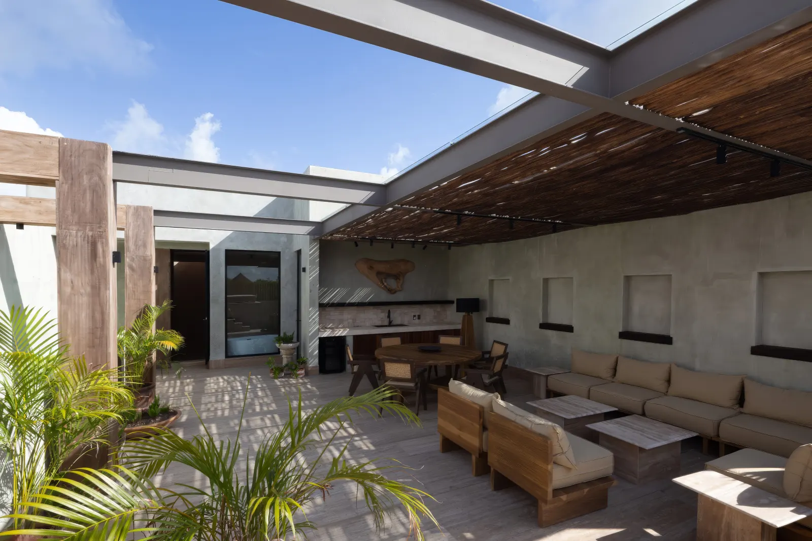 Terraza principal amueblada exterior casa maria - Casa María