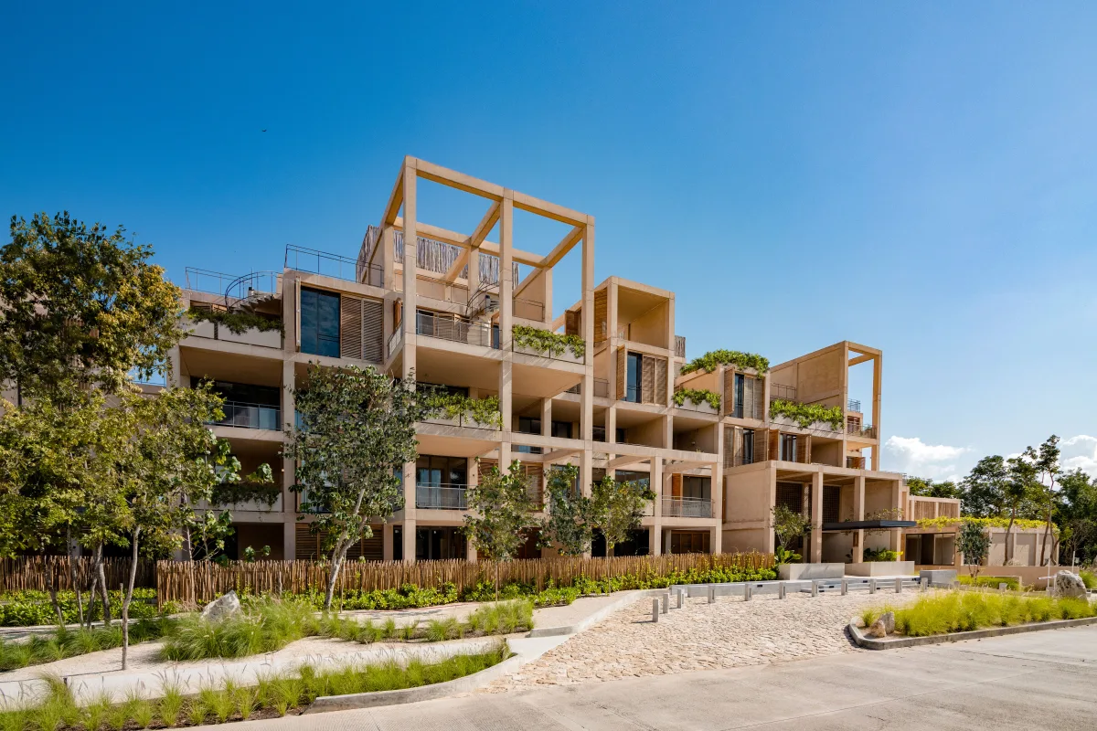 The Village Corasol — Sordo Madaleno biophilic design with residential architecture integrated with the jungle