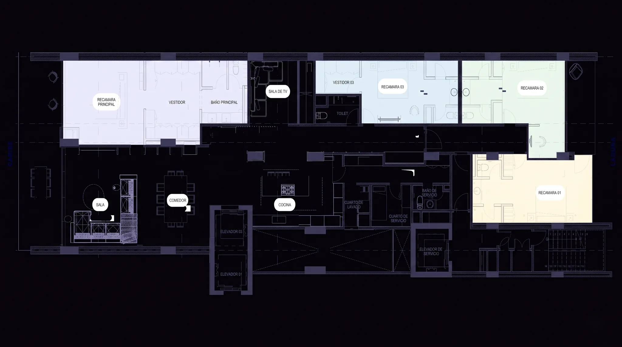 Emerald Residences — emerald cancun plano, Zona Hotelera
