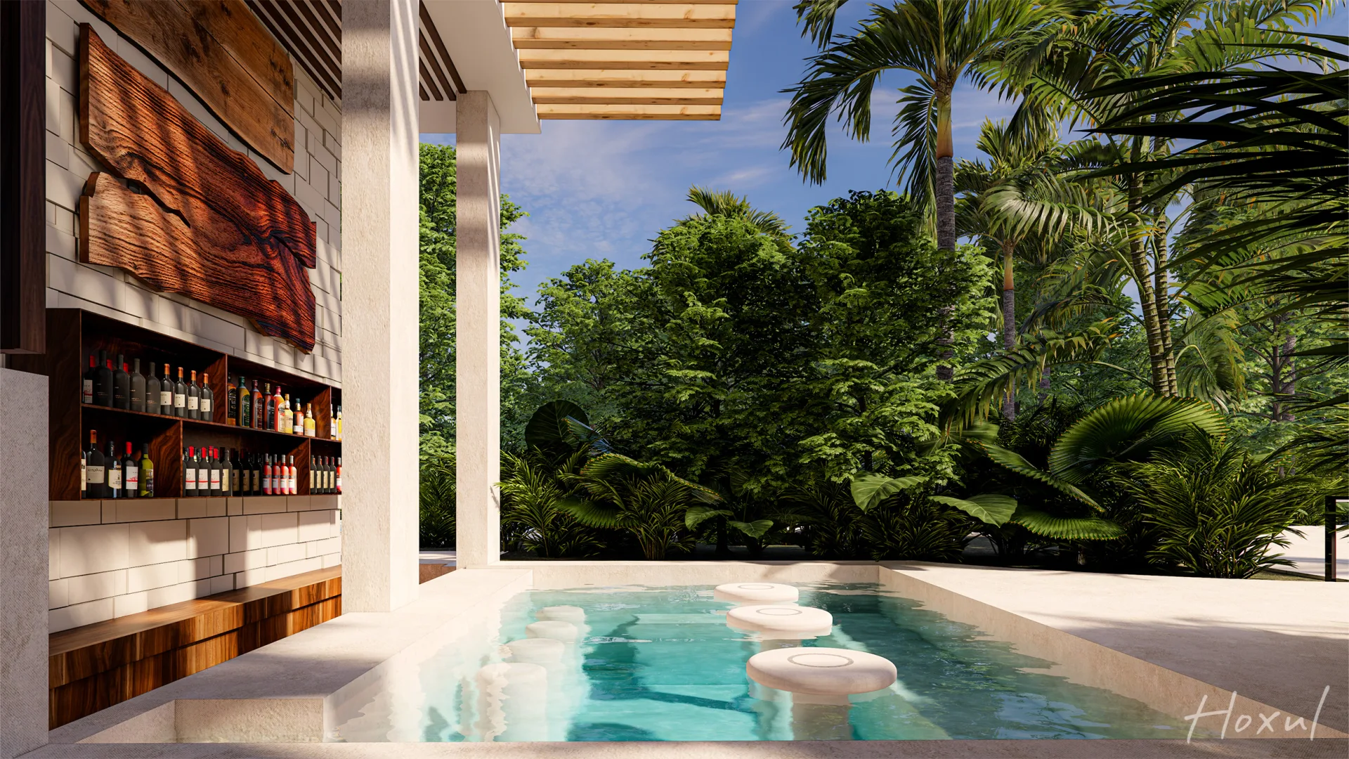 Hoxul Luxury Residences — pool bar, Corasol