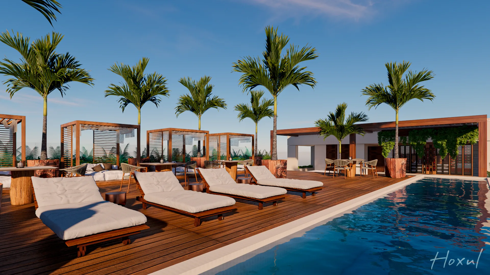 Hoxul Luxury Residences — roof sky lounge, Corasol