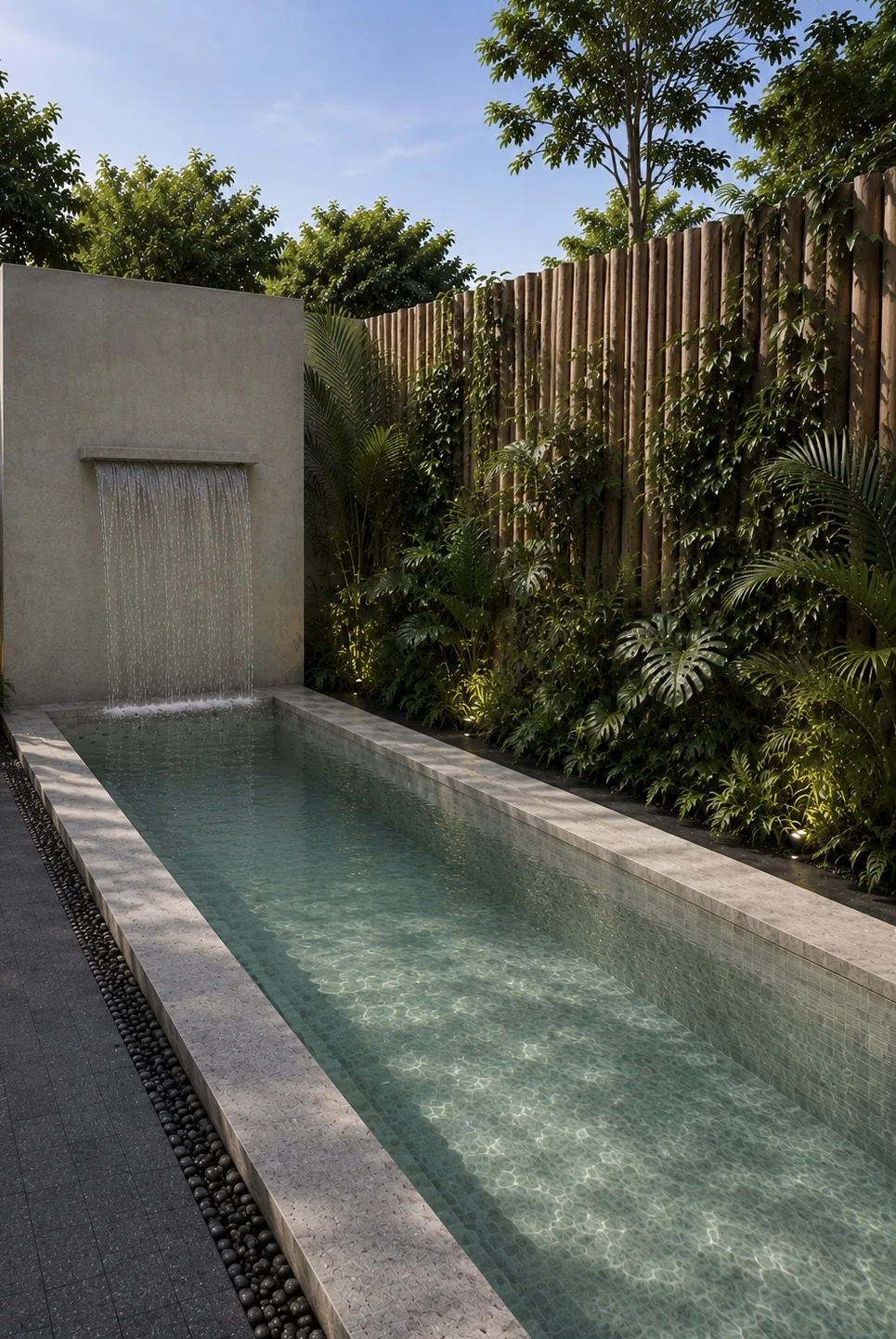 Le Cottage — alberca amenidad cascada piedra sukabumi tulum, Aldea Zama