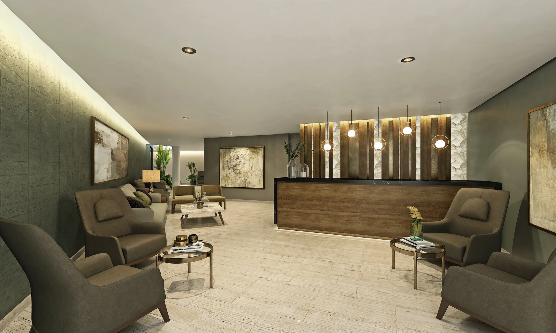 Lobby recepcion elegante Marila