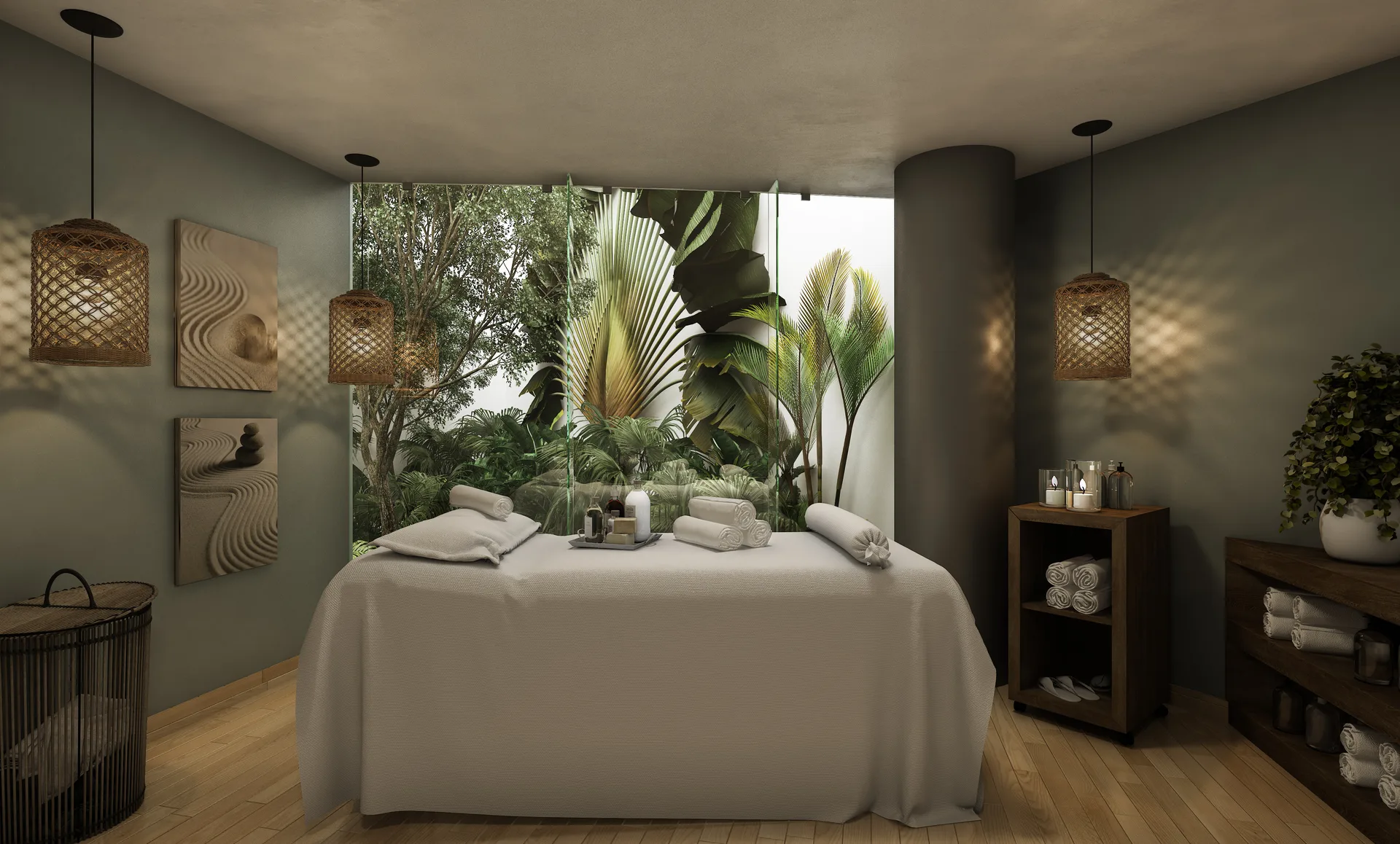 Spa cabina de masaje tropical Marila