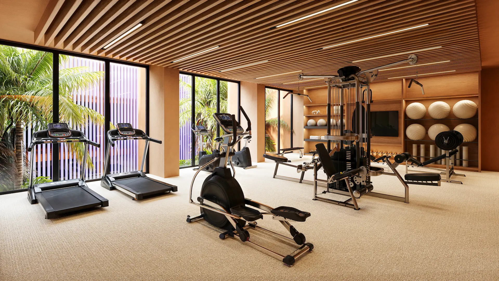 Gimnasio equipado de Mistral Costa Mujeres