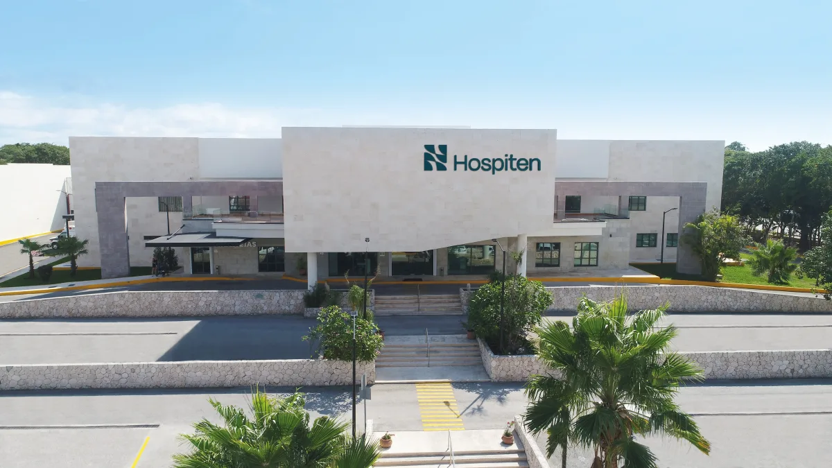 Hospiten Riviera Maya hospital facade inside Playacar Phase 2 Playa del Carmen