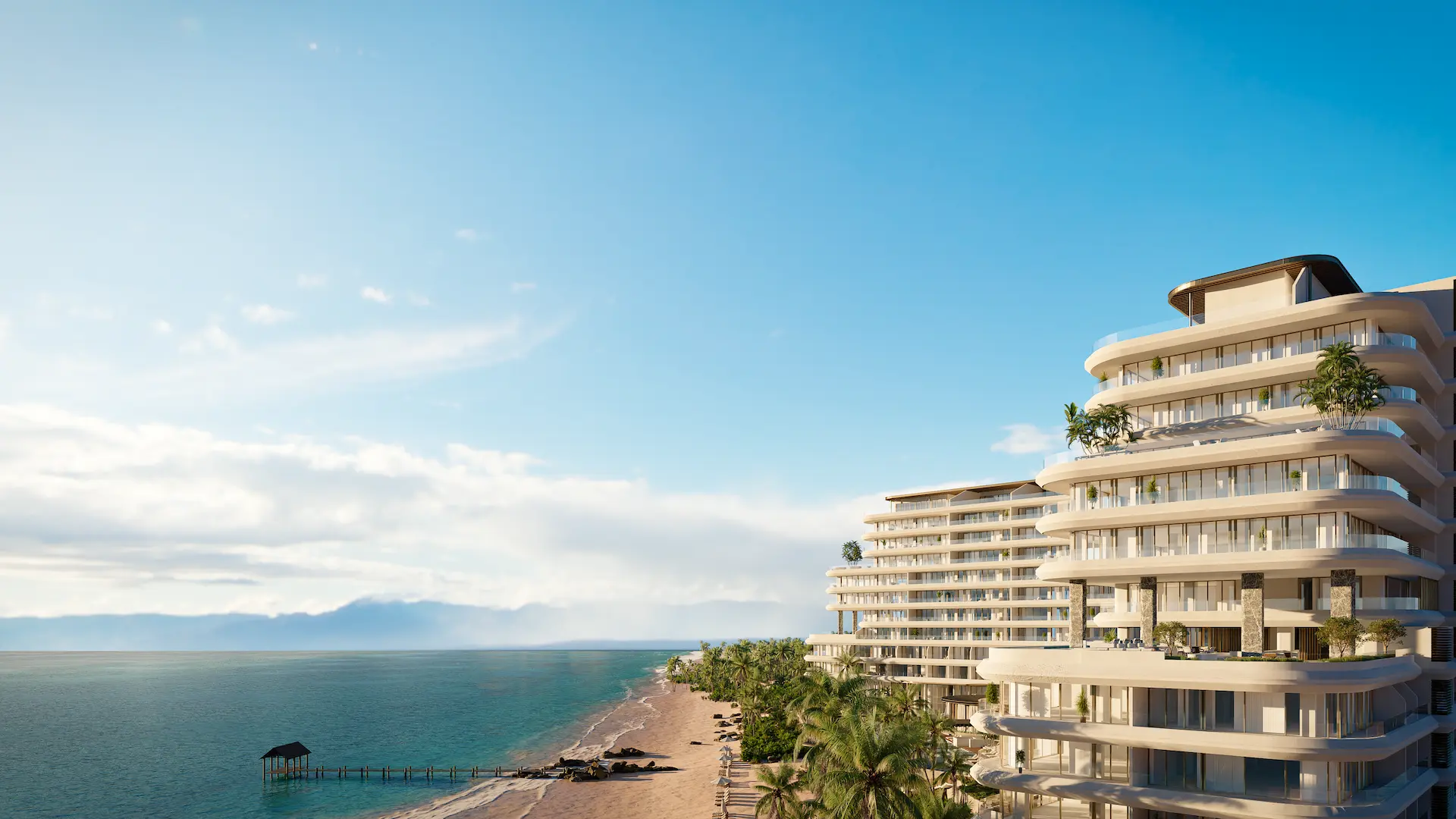 Resort The St. Regis Costa Mujeres con piscina desbordante y vistas al Mar Caribe