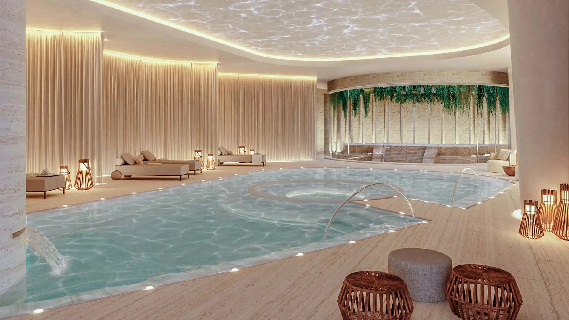 St. Regis Spa en Costa Mujeres con circuito de hidroterapia y áreas de tratamiento de lujo