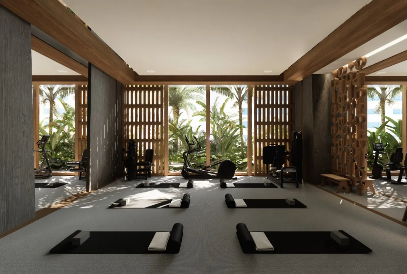 Fitness center gimnasio equipado thompson puerto cancun - Thompson Private Residences Puerto Cancún
