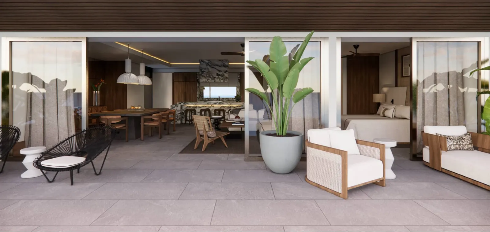 Terraza rooftop panoramica mar thompson puerto cancun - Thompson Private Residences Puerto Cancún