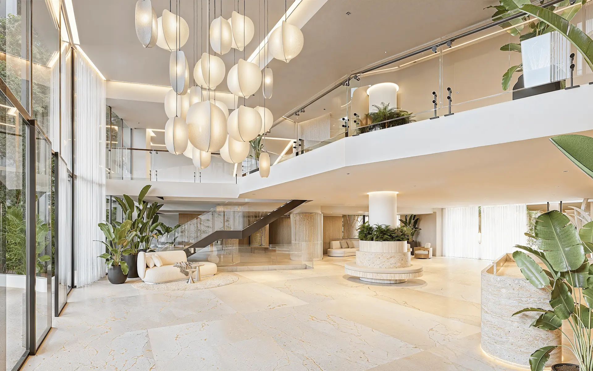 Velmari Grand Living double-height lobby