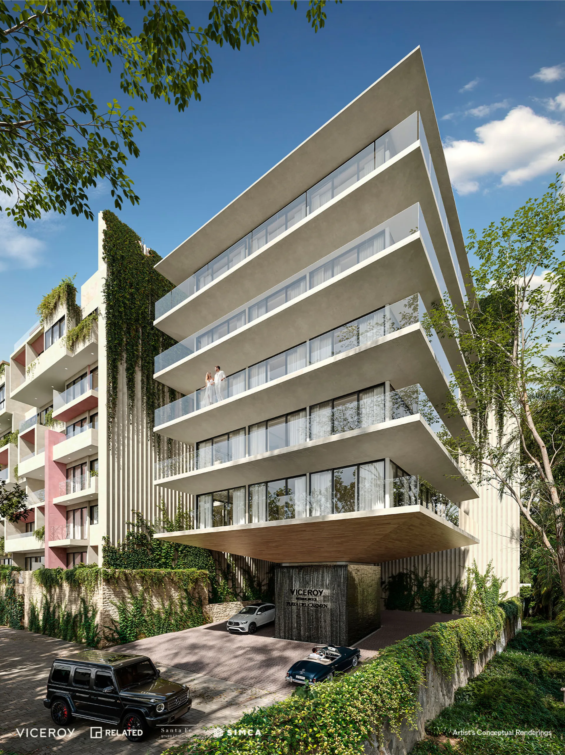 Viceroy Residences Playa del Carmen — vista hacia Calle 32 desde el desarrollo Calle 38