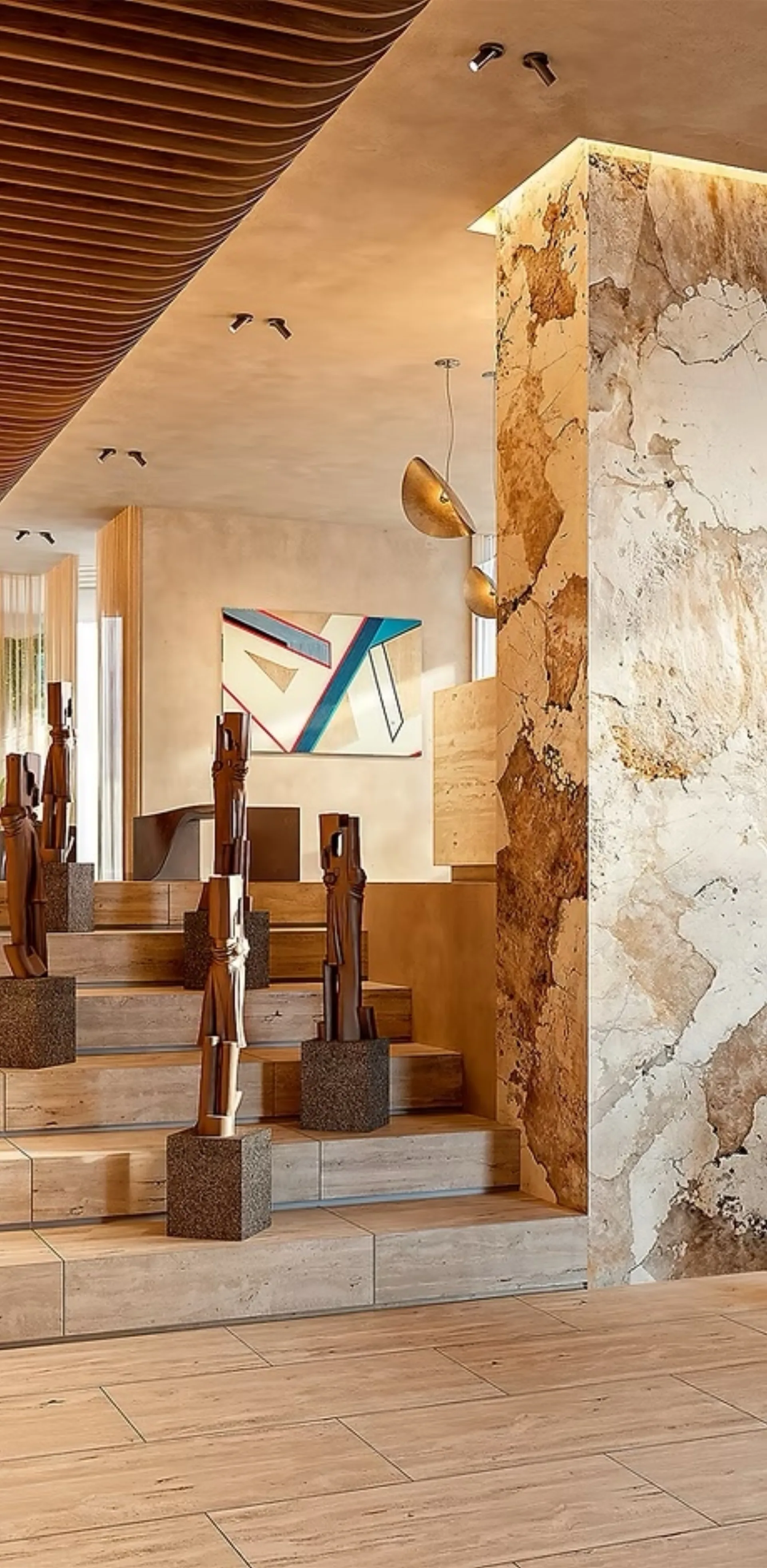 Viceroy Branded Residences Playa del Carmen — lobby de recepción estilo hotelero cinco estrellas