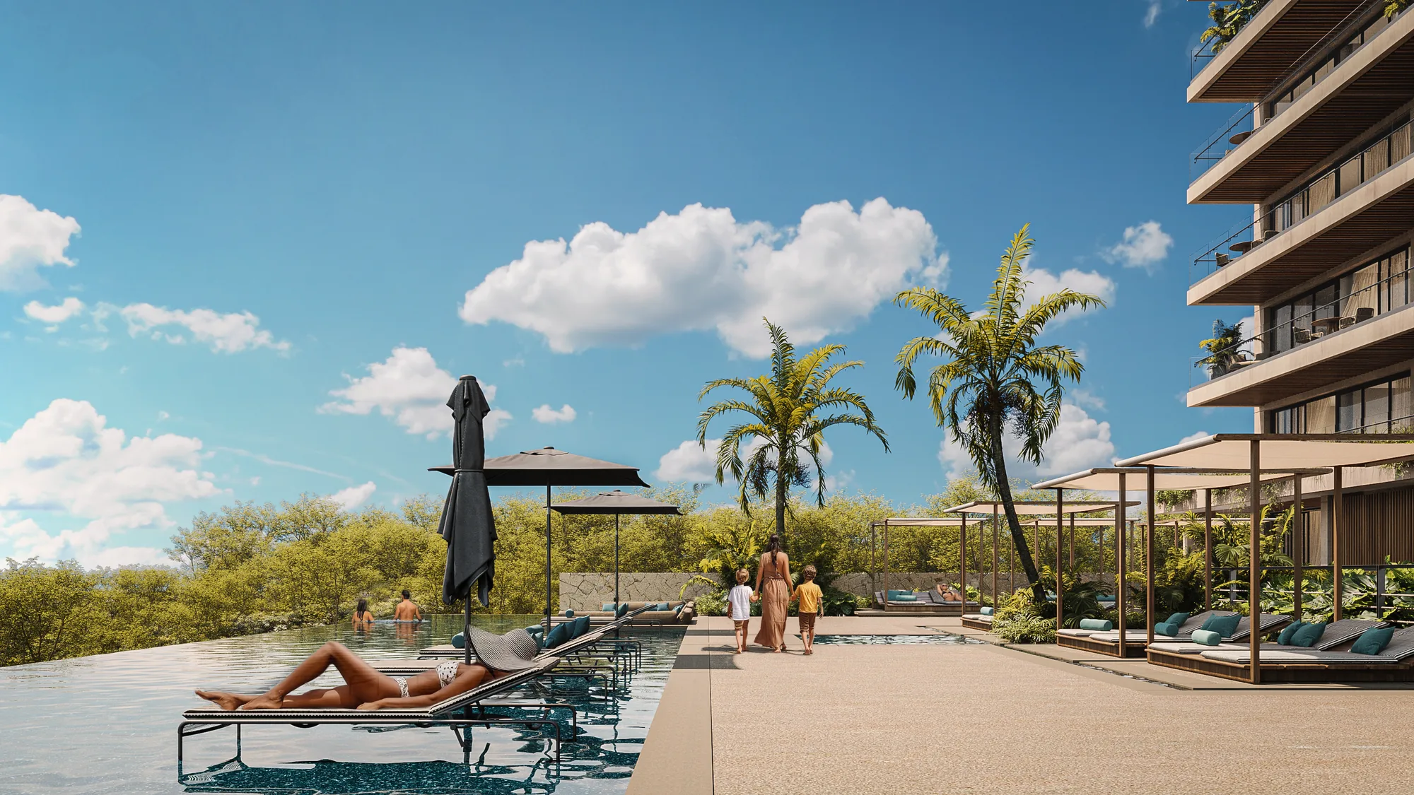Zenit Cancún — alberca asoleaderos cancun, Laguna Nichupté