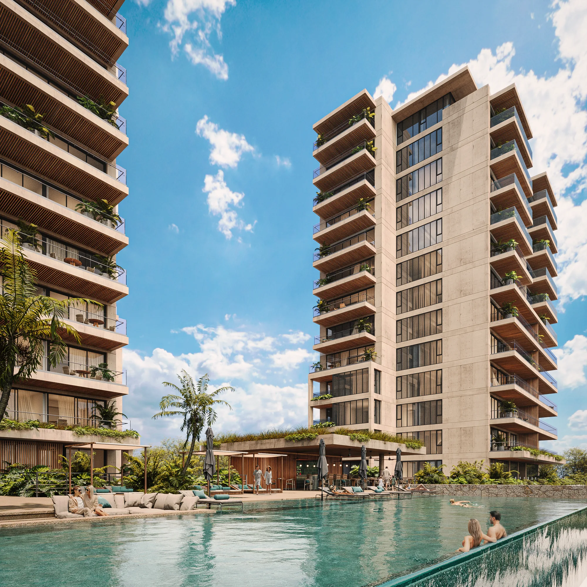 Zenit Cancún — alberca infinity cancun, Laguna Nichupté