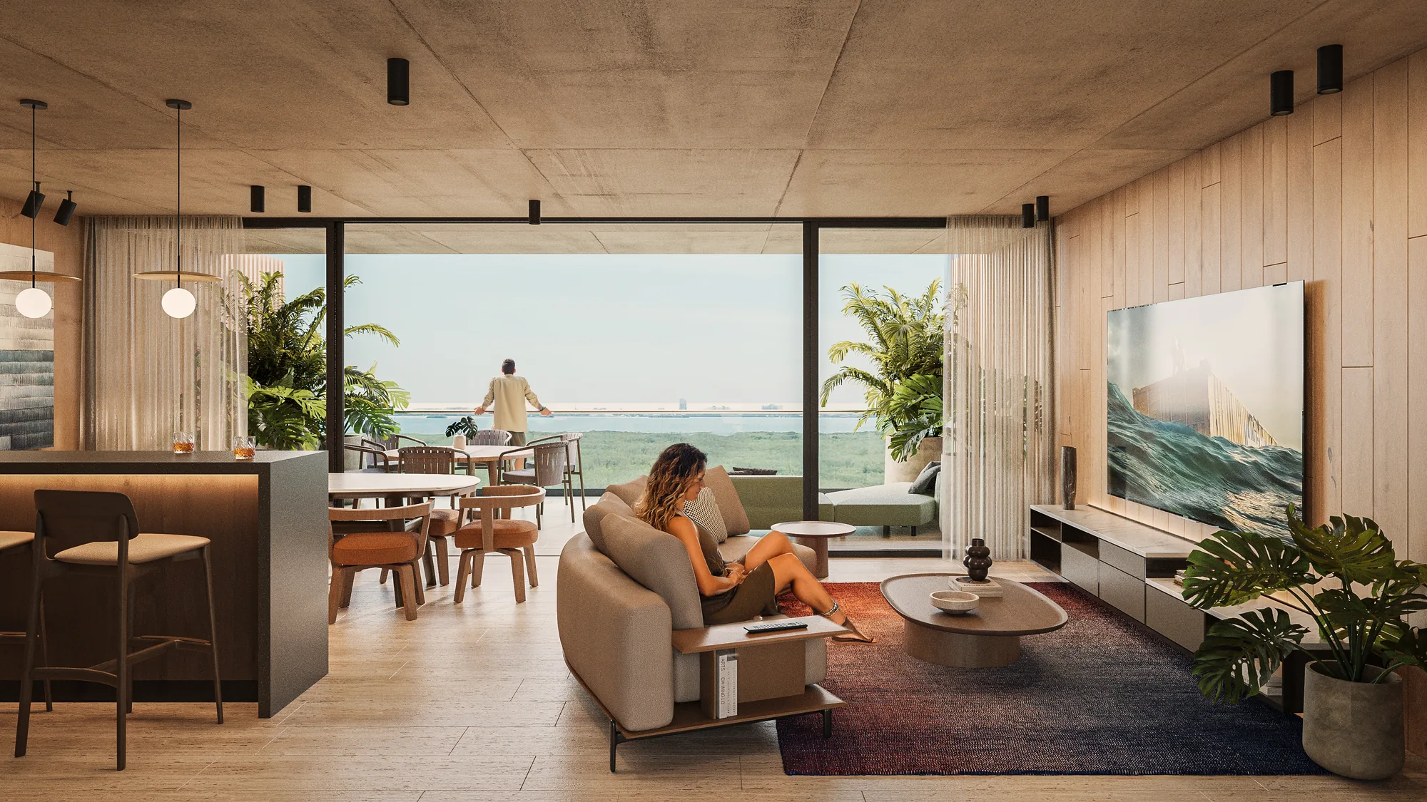 Zenit Cancún — sky lounge vista laguna cancun, Laguna Nichupté