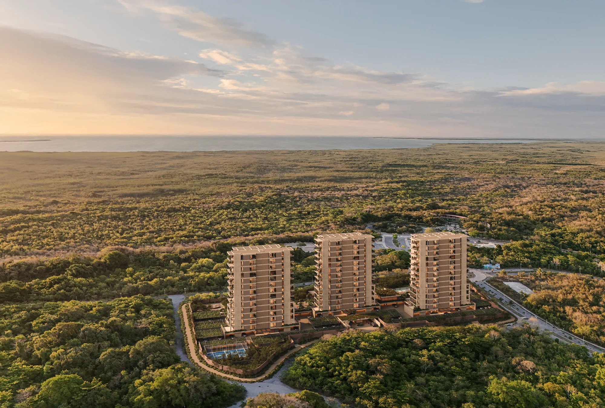 Zenit Cancún — vista aérea poniente ciudad cancun, Laguna Nichupté